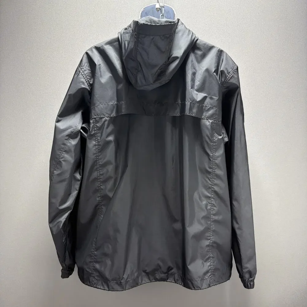 Columbia Titanium Waterproof Windbreaker Hooded PACKABLE Size Large Black